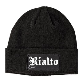 Kings Of NY Rialto California CA City Winter Knit Adult Beanie Hat Black