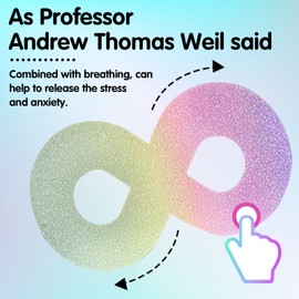 Calm Stickers for Anxiety Sensory Stickers Anti Stress Tactile Textured Stickers Combined with Breathing Exercise for Fidget Strips Suitable for Children and Adults (10 Pierces) (Color Gradient)