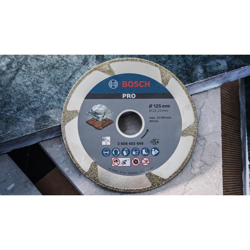 Bosch 2608602690 Diamond Cutting disc Best for Marble, Silver/Grey