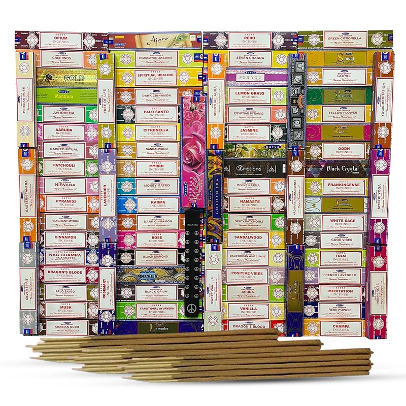 Satya Incense Sticks Variety Pack of 12 Randomly Selected Fragrances