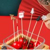 Smart Rice 4.7 Inch Bamboo Christmas Toothpicks for Appetizers -