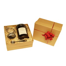 Queen's China Oolong Tea Gift Set Loose Leaf Tea Wrapped 100g in Caddy with Tea Strainer and Measuring Spoon by TeaCakes of Yorkshire