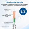 8/2 MC Cable with Ground - 10FT Pure Copper 8AWG/2