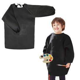 CAINCAY Children's Painting Apron Waterproof Children's Painting Coat 8-12 Years Craft Apron Children with Sleeves and 1 Pocket, Adjustable Cooking Apron Children for Crafts Painting Baking Cooking,
