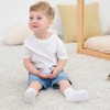 ZAPLES Baby Non Slip Grip Crew Socks with Anti Skid
