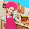 TOPWAYS Kids Cooking Apron and Hat Set 6 Pack, Kids