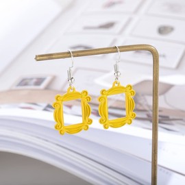 Unique Acrylic Frame Earrings Door Frame Drop Dangle Earrings Gifts for Women Sister Jewelry