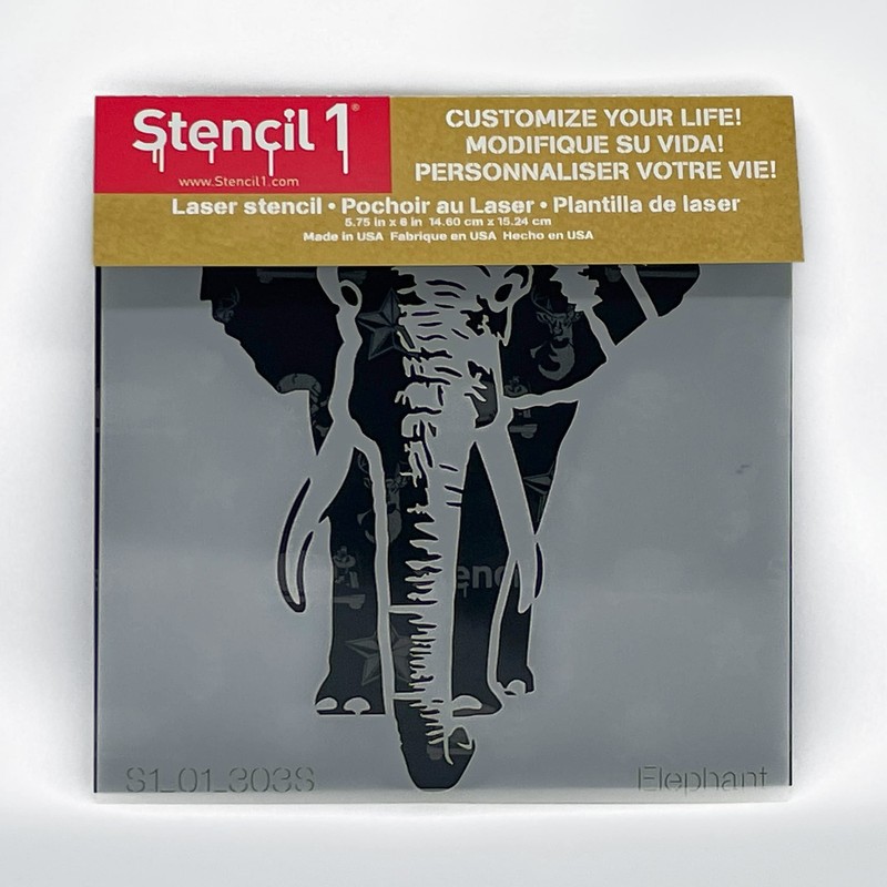 Elephant Stencil 5.75" x 6"