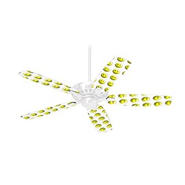 Smileys on White - Ceiling Fan Skin Kit fits most 42 inch fans (FAN and BLADES SOLD SEPARATELY)