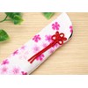 matumi Craft Hand Fan Holder 22 cm Sakura Pattern Navy
