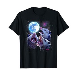 Three Opossums howling at the Moon Funny Pet Possum Shirt T-Shirt