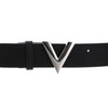 VALENTINO Belt W120 Nero / Argento - can be shortened,