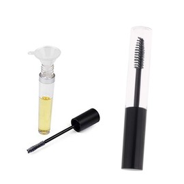 FOMIYES 3pcs Containers with Lids Black Container Vials with Caps Lash Accessories Straw Container with Lid Mascara Empty Eyelash Tube Empty Eyelashes Bottle Cosmetic Eyelash Brush Travel