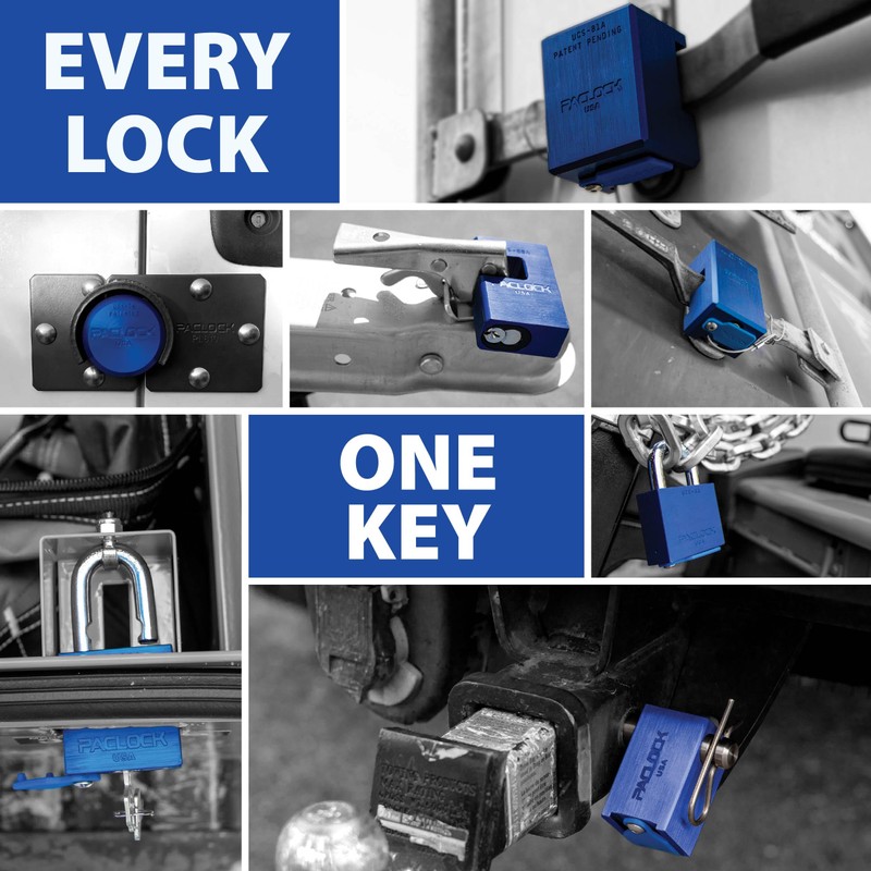 PACLOCK's Job-Box-Lock, High Performance 6-Pin Cylinder, One Lock Keyed to
