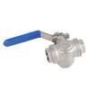 Stainless Steel SUS304 Pipe T Port Ball Valve Three Way