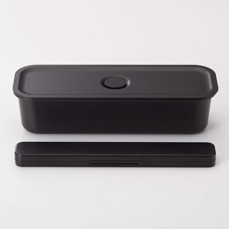 Muji 02181215 Chopsticks Set, Black, Width 7.9 x Depth 1.2