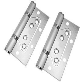 Stainless Steel Flush Hinge, Tiberham Heavy Duty Ball Bearing Door Hinges for Smooth and Silent Movement, Replacement Bi-Fold Hinges for Cupboard Cabinet Door (Pack of 2)