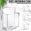 Gandeer 4 Pcs Acrylic Remote Control Holder Adhesive Wall Mount