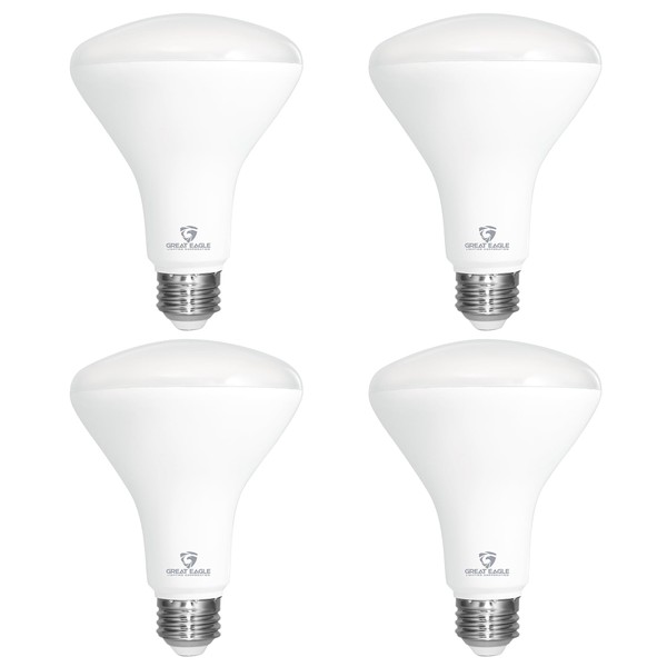 Great Eagle Lighting Corporation BR30 LED Bulb, 11W (75W Equivalent), 850 Lumens, 3000K Soft White Color, for Recessed Can Use, Dimmable, and UL Listed (4 Pack)