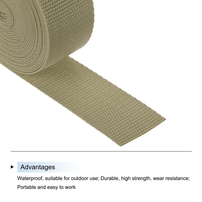 sourcing map Lightweight Polypropylene Webbing Strap 38mm(1 1/2") 5 Yard