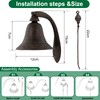 Retro Cast Iron Dinner Bell, Farmhouse Outdoor Doorbell, Yard/Garden Decorative