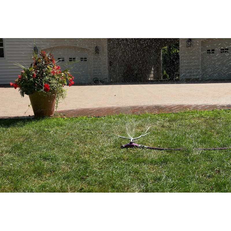 Dramm 15053 ColorStorm Premium 3-Arm Whirling Sprinkler with Heavy-Duty Metal