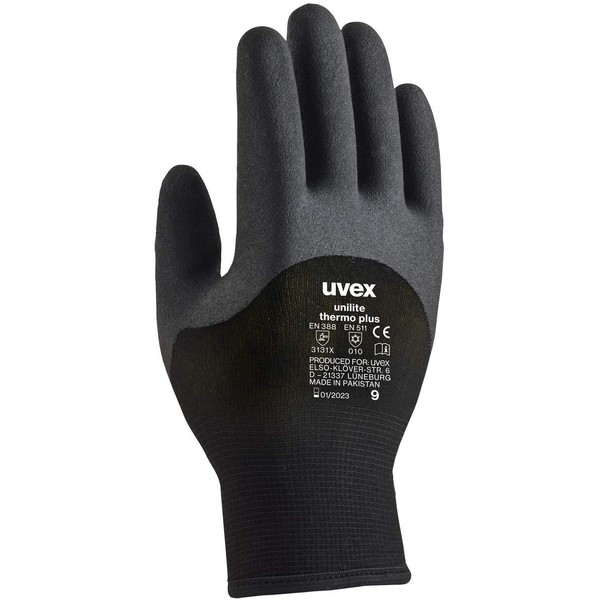 3 Pairs Uvex Unilite Thermo Plus Insulating Protective Gloves Against