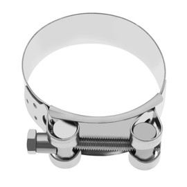 eMagTech Motorcycle Exhaust Pipe Clip Stainless Steel Motorbike Exhaust Clamp 60-63mm Accessories for Car Motorcycle Exhaust Pipe Clamps Silver