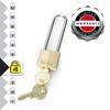 Master Lock 130EURDLJ Key Padlock with Brass Body and Long
