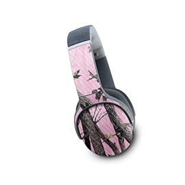 MightySkins Carbon Fiber Skin Compatible with Skullcandy Crusher Evo Wireless - Pink Tree Camo | Protective, Durable Textured Carbon Fiber Finish | Easy to Apply | Made in The USA