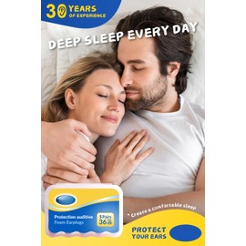 Ultraweiche Ohrstöpsel zum Schlafen: Schalldichte Partikel | 36dB Lärmblockierung, 1+ Monat pro Box, Ohrenschmerzfrei | Tragbares Etui zum Schlafen, Reisen, Lernen