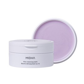 MIDHA Rice Cleansing Balm, 3.38fl.oz/100ml, Deep cleansing, Moisturising, Gentle makeup remover, Balm to oil formula, daily facial wash, Hydrating, Vegan