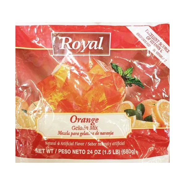 Royal Orange Gelatin, 24 Ounce -- 12 per case.