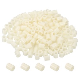 PATIKIL 4.2mm ID x 7mm OD x 8mm L Round Spacers Washers, 200 Pack ABS Plastic Standoff Gaskets for M4 Hardware Screws Bolts for 3D Printer Electrical Outlet, Beige