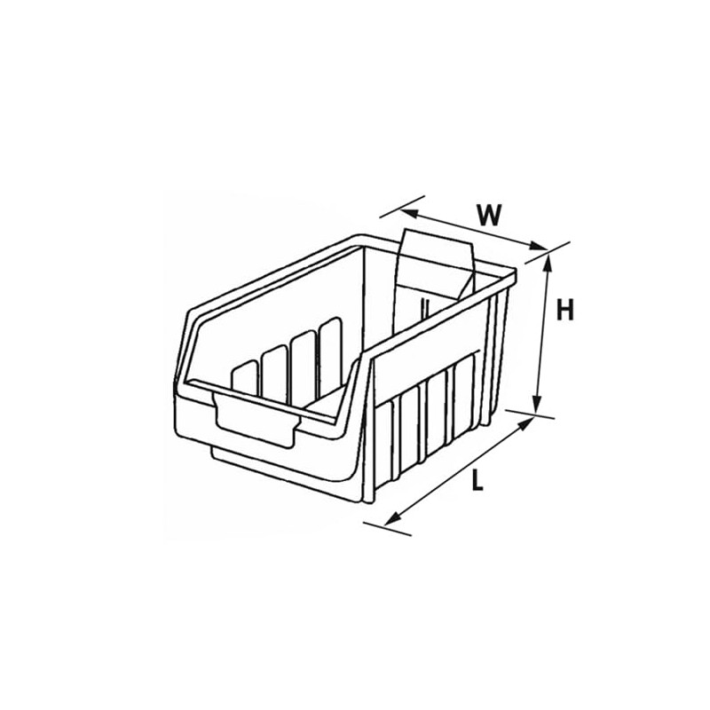 EQUIP247UK Plastic Storage Bins, Blue Stacking Parts Container, Size 1