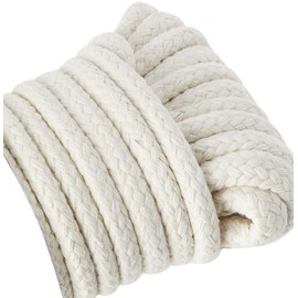 Merriway BH03161 Waxed Cotton Sash Window Pulley Cord, 12.5M x 6mm (40.6ft x 1/4 inch), Cream