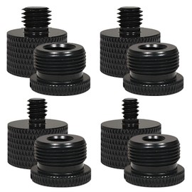 Pack of 8 Threaded Adapters, Tripod Screw Adapter 5/8 Inch to 3/8 Inch, 3/8 Inch to 5/8 Inch, 5/8 Inch to 1/4 Inch, 1/4 Inch to 5/8 Inch, Microphone Stand Adapter, Thread Adapter Set for Camera
