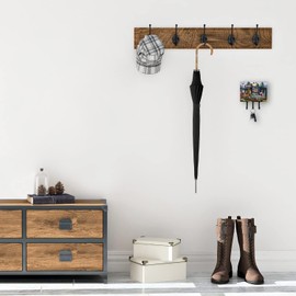 Caroline's Treasures PTW2065TH68 Early Bird Catches the Fish Bait Shop Leash or Key Holder, Wall Hooks, Key Hooks Holder, Coat Rack Wall Mount, Coat Hooks, Hooks for Hanging Keys, Towels, Aprons, Leas