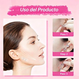 Cinta Invisible Reafirmante Facial,2025 Nueva Cinta de Lifting Facial, Herramientas de Maquillaje Instantáneo Para Reafirmar Ojos, Cuello, Papada y Piel Flácida. (120 piezas)