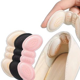 Heel Grips Liner Cushions Inserts for Stop Heel Slip and Blister, Heel Pads Snugs for Loose Shoes Too Big of Men or Women, Filler Improved Shoe Fit and Comfort (Khaki, 6 Pairs)
