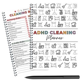 ADHD Cleaning Planner Cleaning Schedule and List Organiser Daily Weekly Monthly Household Cleaning Planner Household Chore Chart Notebook Editable Template