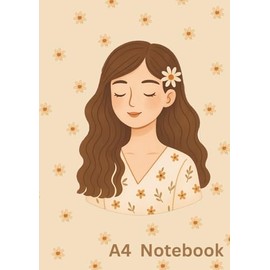 Aesthetic A4 Lined Notebook: Floral Soft Cover | A Pretty Journal For Writing , Notes and Ideas | 200 Pages | For Women And Girls