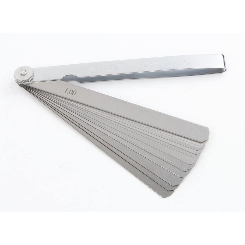 Stainless sikkunesuge-zi Gap Gauge Measure Gauge Thickness Thinness 17 Piece (0.02 mm-1.0 mm)