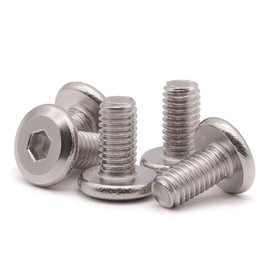 RoyceMart 1/4-20 x 1/2" (30 PCS) Flat Head Socket Cap Screw, 304 Stainless Steel 18-8 Binding Screws, Full Thread, Connection Bolts, Furniture Bolts