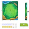 PGM DJD040 Golf Chipping Practice Target Mat with 10 Velcro