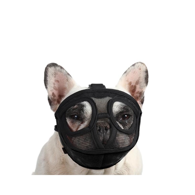 Short Snout Dog Muzzle Mesh Nylon Muzzle To Prevent Biting