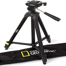 NATIONAL GEOGRAPHIC Phototripod Kit Small, with Carrying Bag, 3-Way Head, Quick Release, 4-Section Legs Lever Locks, Mid-Level Spreader, Load up 1kg, Aluminium, for Canon, Nikon, Sony, NGHPMIDI