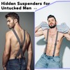 Janmercy X Back Hidden Suspender Heavy Duty Work Airport Friendly
