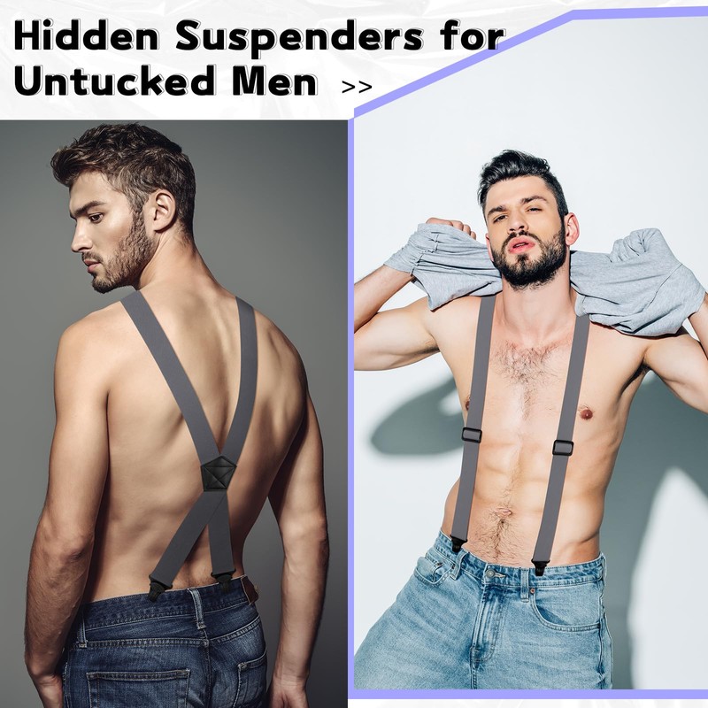 Janmercy X Back Hidden Suspender Heavy Duty Work Airport Friendly