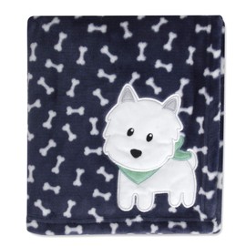 Baby Essentials Plush Fleece Throw and Crib Baby Blankets for Boys and Girls (Fluffy Puppy)
